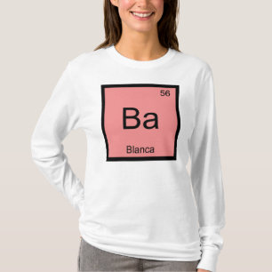 Camiseta Elemento Químico de Nombre Blanco Tabla Periódica