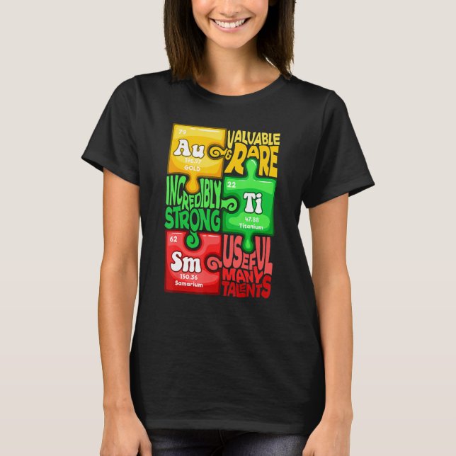 Camiseta Elemento Químico del Autismo (Anverso)