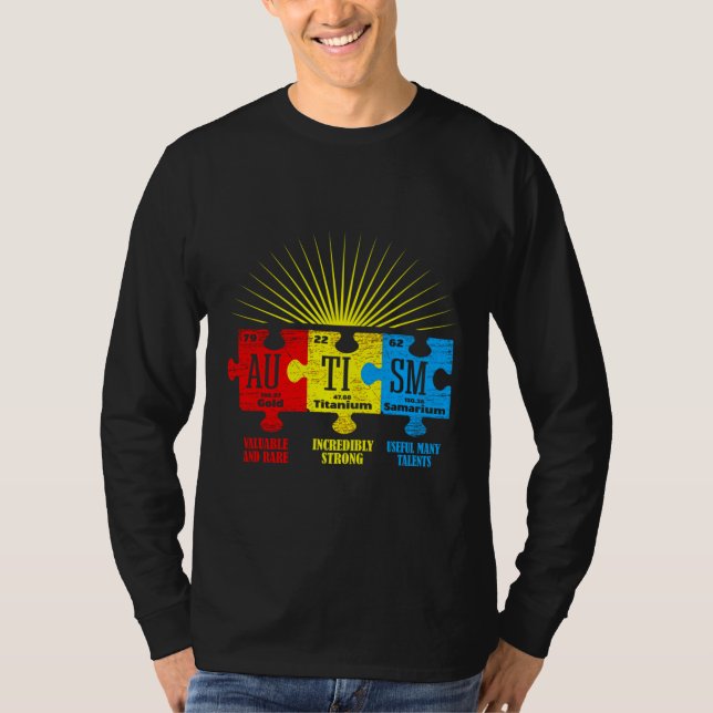 Camiseta Elemento químico del rompecabezas del rompecabezas (Anverso)