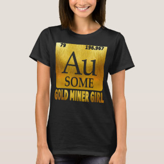 Camiseta Elemento químico dorado digger oro Au para oro Mi