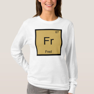 Camiseta Elemento Químico Fred Nombre Tabla Periódica