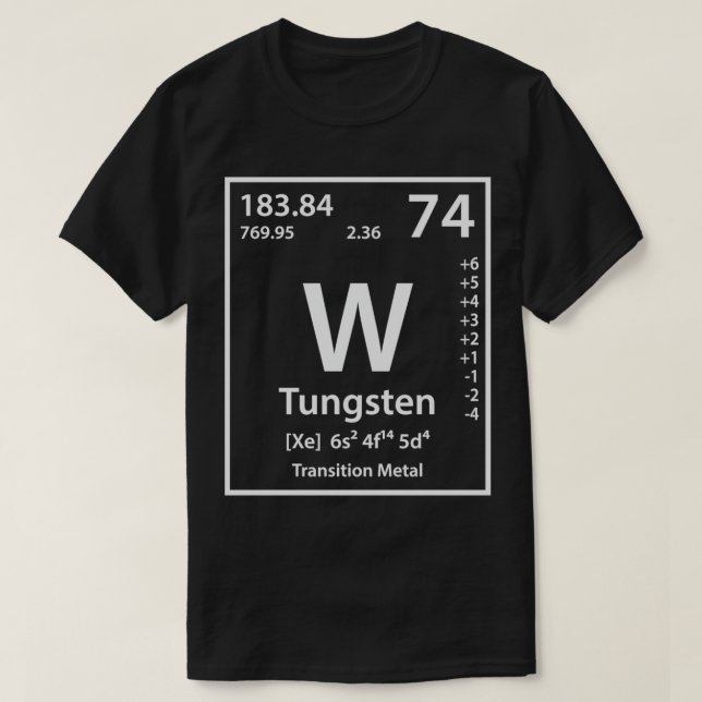 Camiseta Elemento Tungsten (Diseño del anverso)