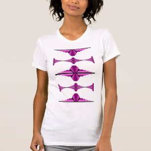 Camiseta Elementos Art Decó en rosa profundo