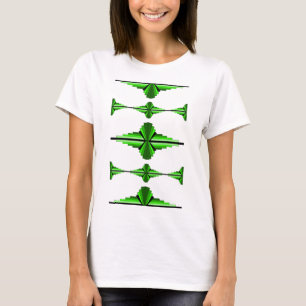 Camiseta Elementos Art Decó en verde profundo