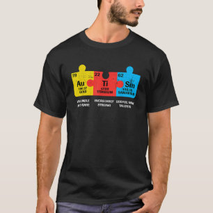 Camiseta Elementos de autismo Conciencia periódica de la ta