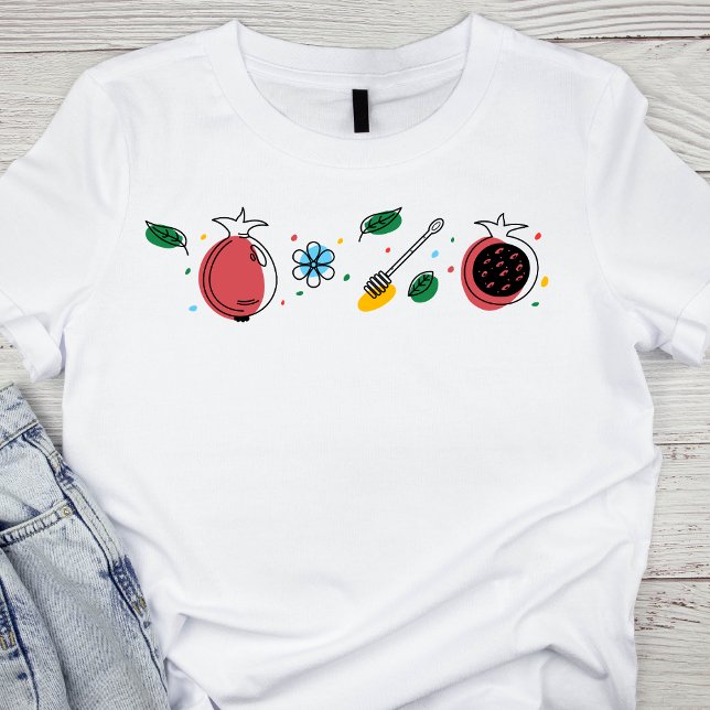 Camiseta Elementos de celebración vibrantes de Rosh Hashana (Subido por el creador)