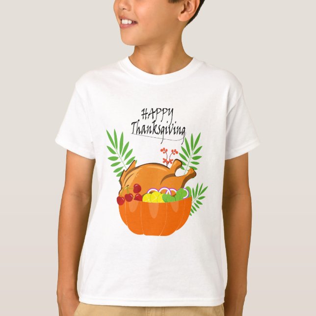 Camiseta Elementos de diseño del tema de Acción de Gracias (Anverso)