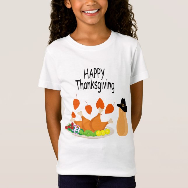 Camiseta Elementos de diseño del tema de Acción de Gracias (Anverso)