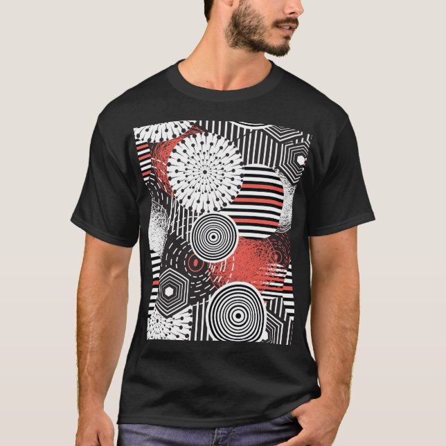 Camiseta Elementos de Ilustracion de resumen de cosecha grá (Anverso)