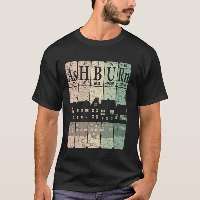 Camiseta Elementos de la tabla periódica de Ashburn Ashburn (Anverso)