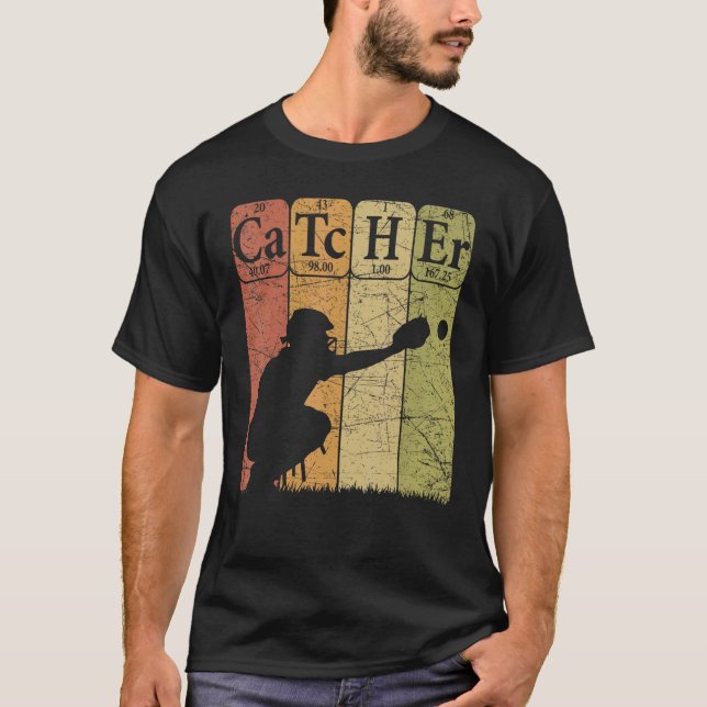 Camiseta Elementos de la Tabla Periódica de Béisbol Nerd Ga (Anverso)