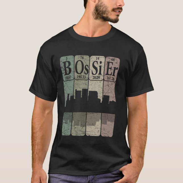 Camiseta Elementos de la tabla periódica de Bossier Bossier (Anverso)