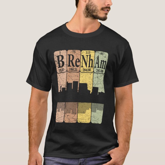 Camiseta Elementos de la tabla periódica de Brenham Brenham (Anverso)