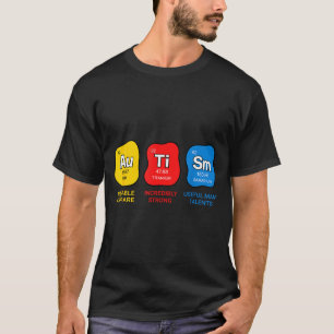 Camiseta Elementos de la tabla periódica de la ciencia de l