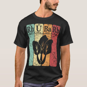 Camiseta Elementos de la Tabla Periódica de Ruibarbo Retro