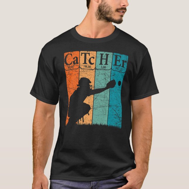 Camiseta Elementos de la tabla periódica del béisbol nervio (Anverso)