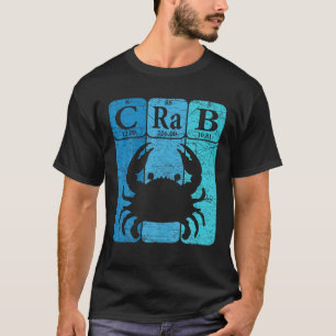 Camiseta Elementos de la tabla periódica del cangrejo Retr