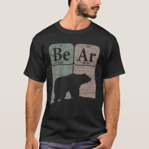 Camiseta Elementos de la tabla periódica del oso Vintage de