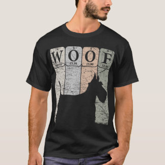 Camiseta Elementos de la tabla periódica del perro terrier