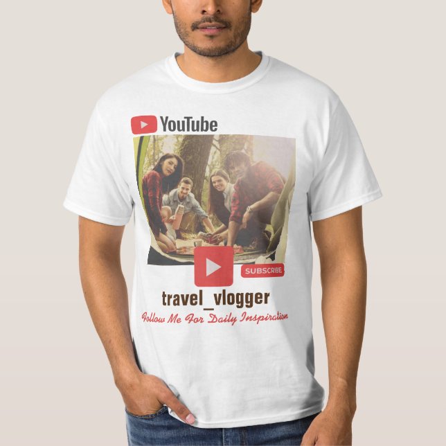 Camiseta elementos de promoción de canal de vídeo personali (Anverso)