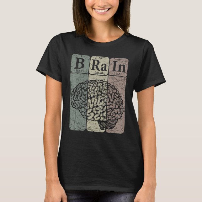 Camiseta Elementos de tabla periódica cerebral Neurologist  (Anverso)