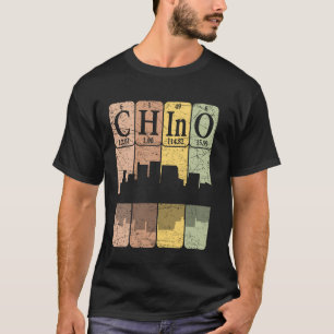 Camiseta Elementos de tabla periódica Chino Ret Chino Calif