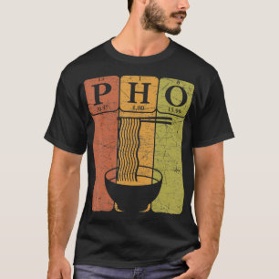 Camiseta Elementos de tabla periódica de fideos Pho Noo vie