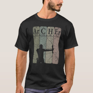 Camiseta Elementos de tabla periódica de tiro con arco de c