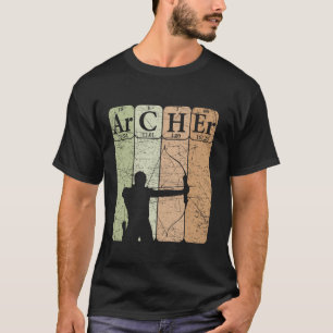 Camiseta Elementos de tabla periódica de tiro con arco de c