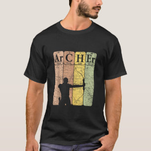 Camiseta Elementos de tabla periódica de tiro con arco de c