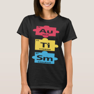 Camiseta Elementos de tabla periódica El autismo colorido d