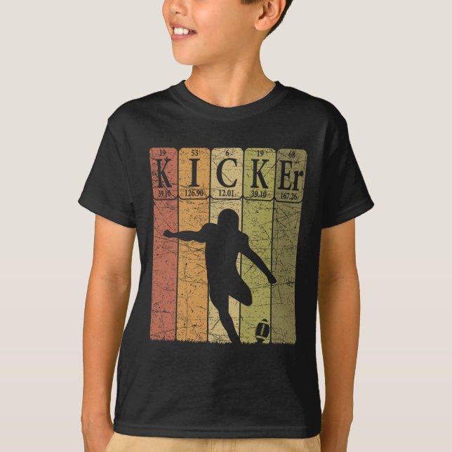 Camiseta Elementos de tabla periódicos de Kicker de fútbol  (Anverso)