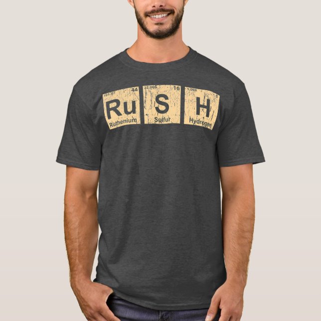Camiseta Elementos de tabla periódicos Rush RuSH (3) (Anverso)