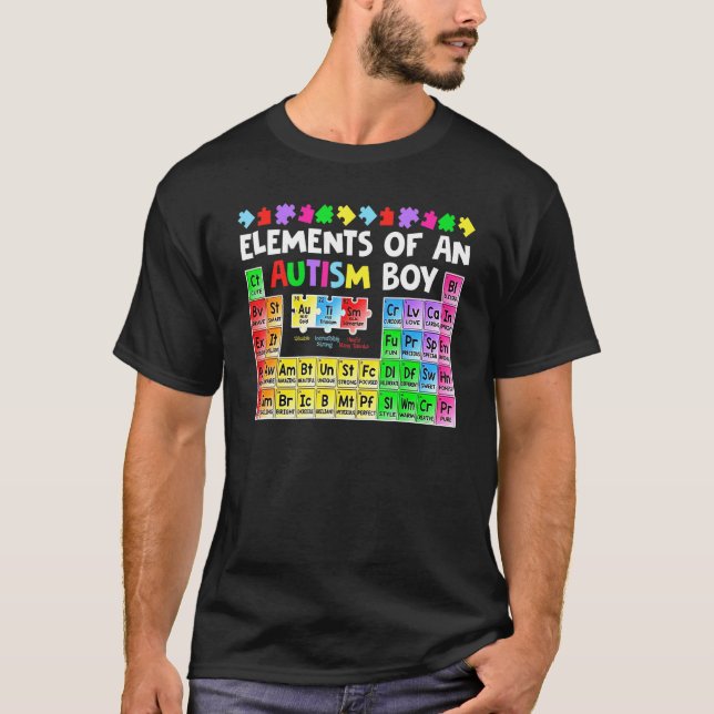Camiseta Elementos de un rompecabezas de concienciación sob (Anverso)