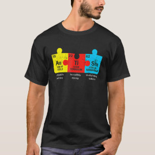 Camiseta Elementos del Autismo Tabla Periódica Conciencia A