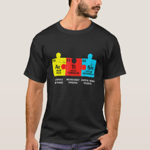 Camiseta Elementos del Autismo Tabla Periódica Conciencia A
