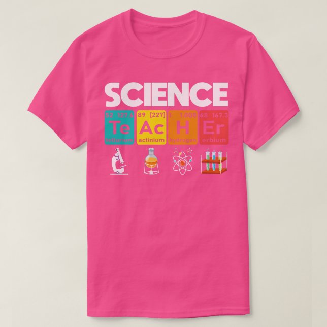 Camiseta Elementos del profesor de ciencias (Diseño del anverso)
