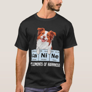 Camiseta Elementos Divertidos de la Felicidad Border Collie