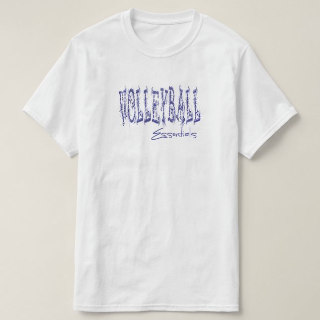 Camiseta Elementos esenciales de voleibol (azul) (Diseño del anverso)