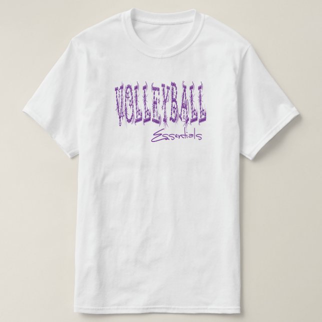 Camiseta Elementos esenciales de voleibol (púrpura) (Diseño del anverso)