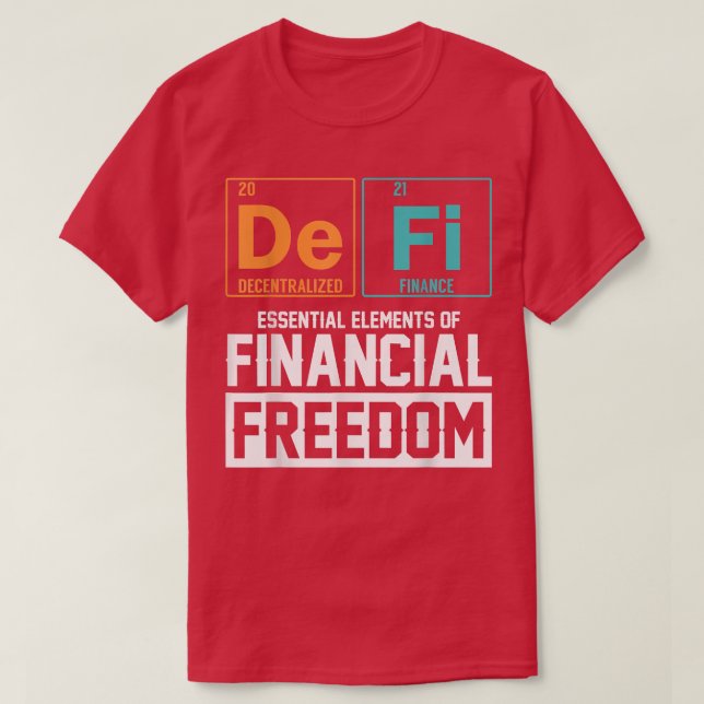 Camiseta Elementos financieros descentralizados desfi cados (Diseño del anverso)