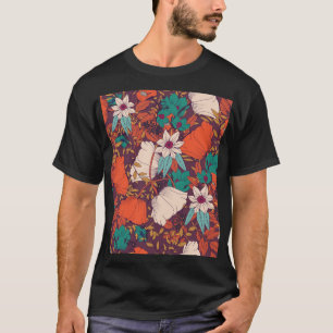 Camiseta Elementos Florales: Mano Sin Marea.