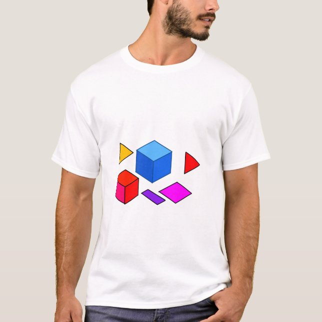 Camiseta Elementos Geométricos Abstractos Patrón para Minim (Anverso)