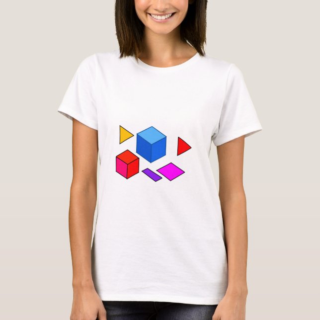 Camiseta Elementos Geométricos Abstractos Patrón para Minim (Anverso)