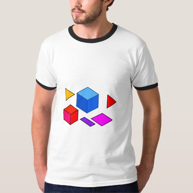 Camiseta Elementos Geométricos Abstractos Patrón para Minim (Anverso)