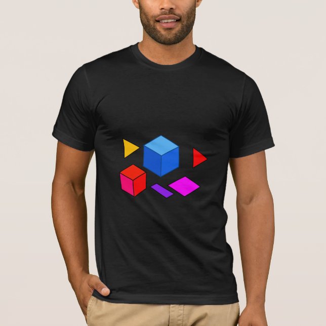 Camiseta Elementos Geométricos Abstractos Patrón para Minim (Anverso)