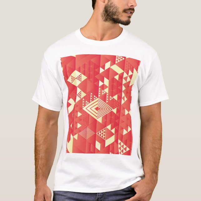 Camiseta Elementos geométricos decorativos, abstractos vint (Anverso)