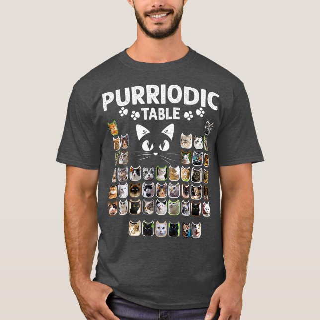 Camiseta Elementos Periódicos De Tabla Purriótica Química D (Anverso)