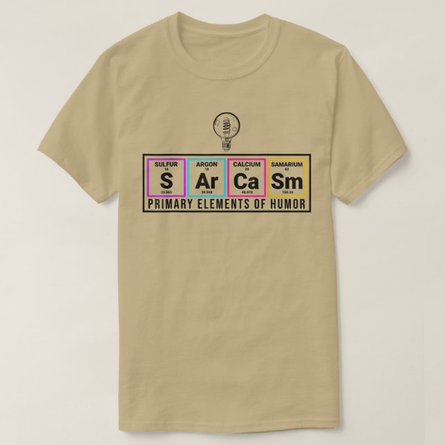 Camiseta Elementos Primarios Del Profesor De Química Humana (Diseño del anverso)