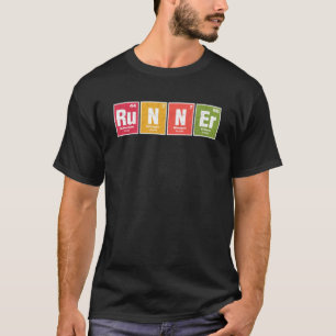 Camiseta elementos químicos corredora para un ingenioso ven